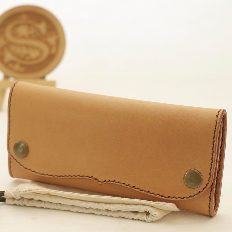 植鞣革折叠长夹 - 皮夹/钱包 - 真皮 