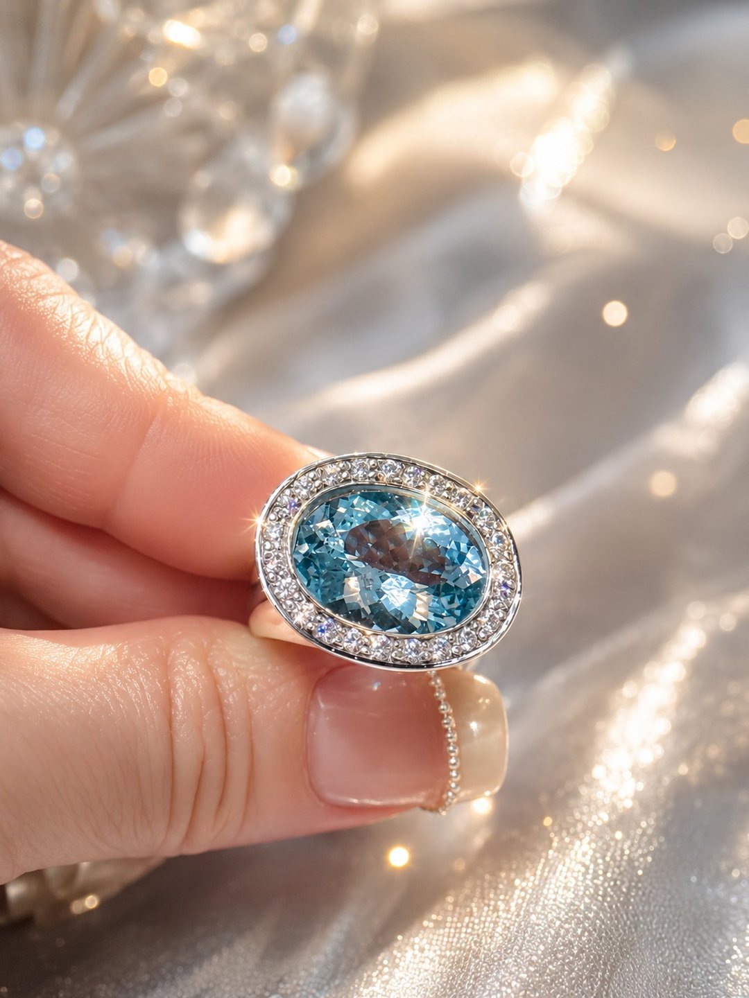Blue topaz queen  皇后款 - 戒指 - 纯银 蓝色
