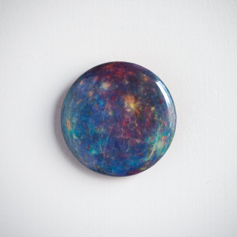 渴望被理解的水星 | 3.2 与 4.4 cm | 星球系列 - 徽章/别针 - 塑料 蓝色