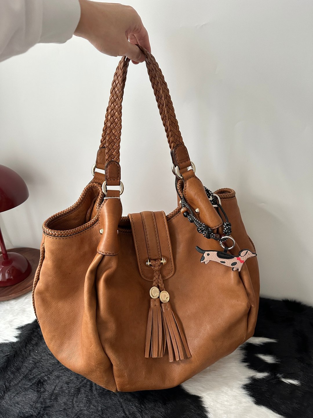 中古包 GUCCI 古驰 焦糖色流苏 Hobo - 手提包/手提袋 - 真皮 咖啡色