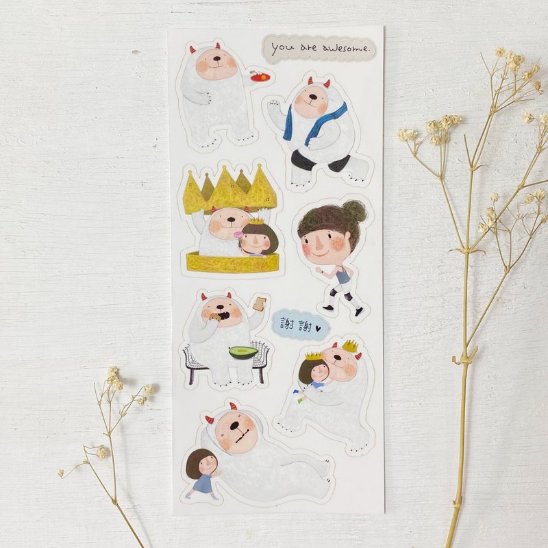 一起来贴贴 / 透明防水贴纸 / Dolly(朵力) 9.0 x 大宽 - 贴纸 - 纸 多色