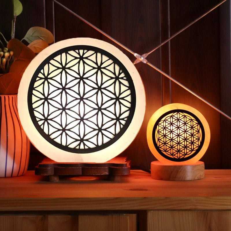 大剪影 I 生命之花 盐灯 I 古老灵性 扩展心灵 I 盐灯 - 灯具/灯饰 - 其他材质 橘色
