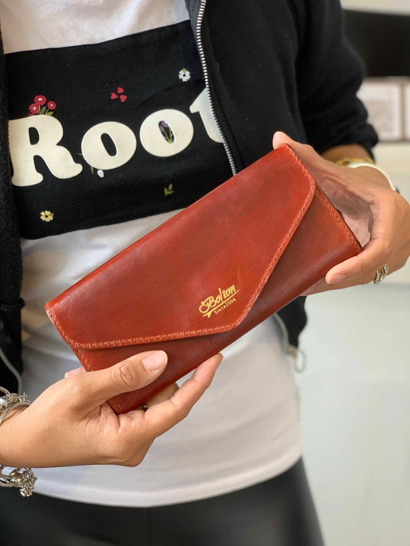 经典信封长夹/皮夹/钱夹/钱包-双层 意大利植鞣牛革 Color:多色 - 皮夹/钱包 - 真皮 