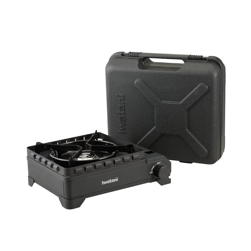 Iwatani岩谷户外防风新黑武士X磁式瓦斯炉3.4kW-附收纳盒-日本制 - 露营用品 - 其他金属 黑色