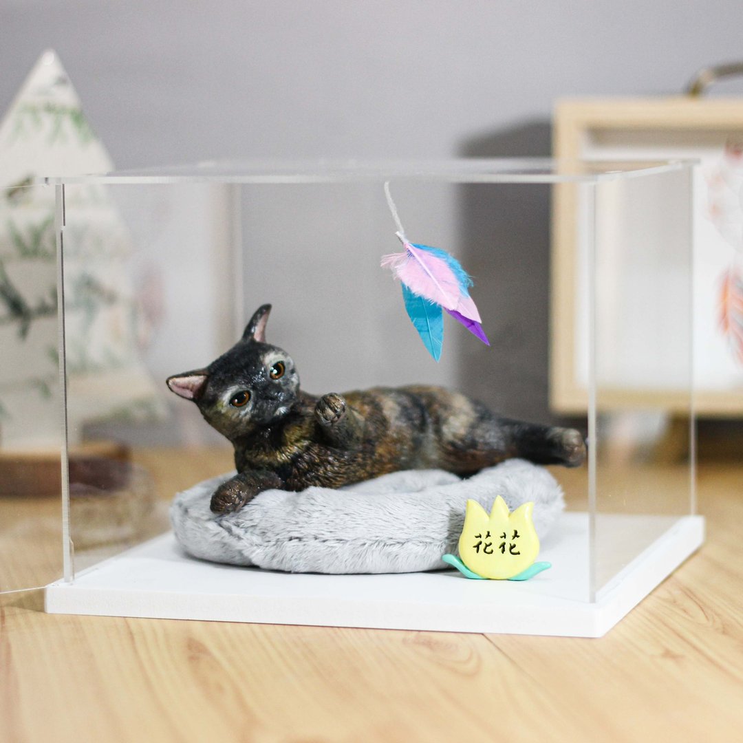 【定制宠物模型】花猫 毛孩纪念模型 手工订制 纪念摆饰 收藏 - 玩偶/公仔 - 其他材质 