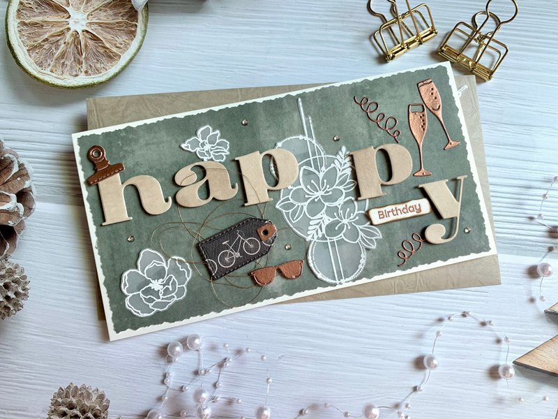 森林色系生日卡 Birthday Card - 卡片/明信片 - 纸 绿色