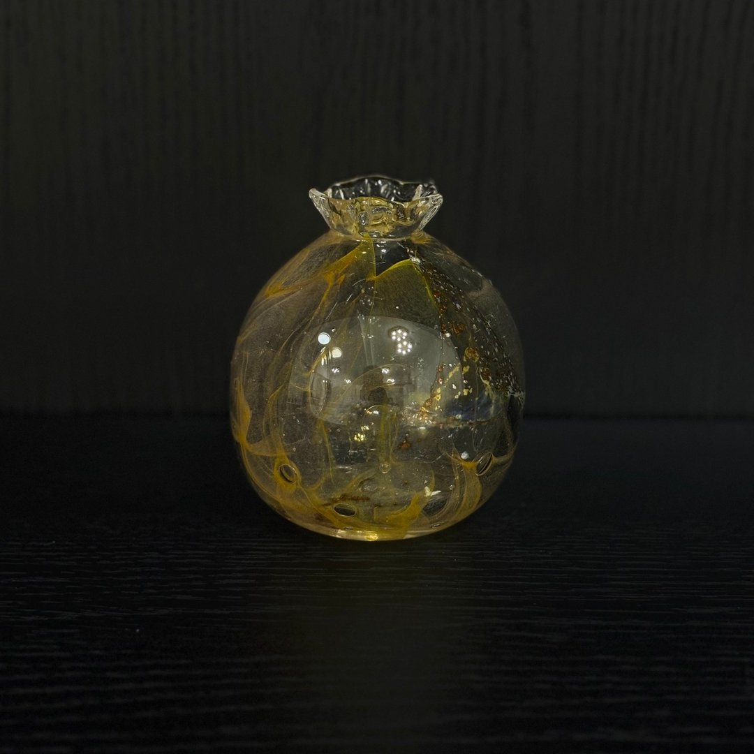 琥珀开口玻璃花瓶 - 摆饰 - 玻璃 