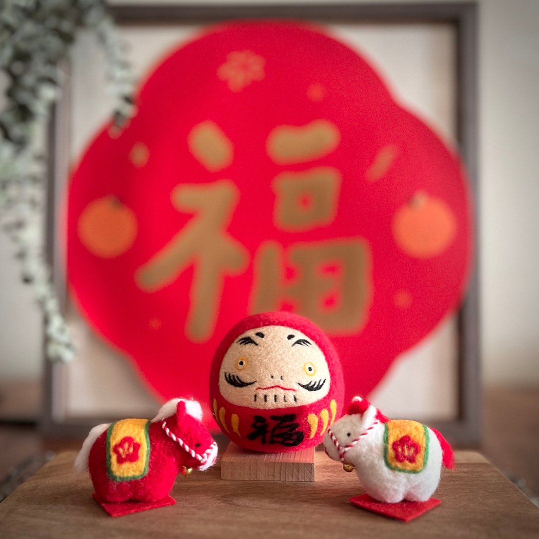 马年干支招福摆饰/日本新年/开运 - 摆饰 - 羊毛 白色