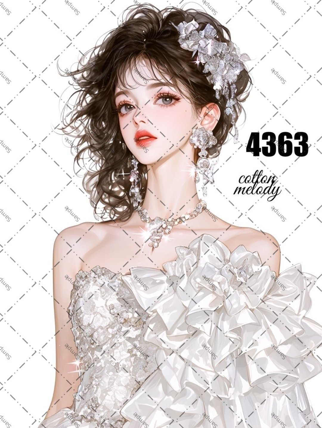 original sticker no.4363 人物贴纸 原创贴纸 原创人物贴纸 装饰贴纸 cotton melody - 贴纸 - 纸 