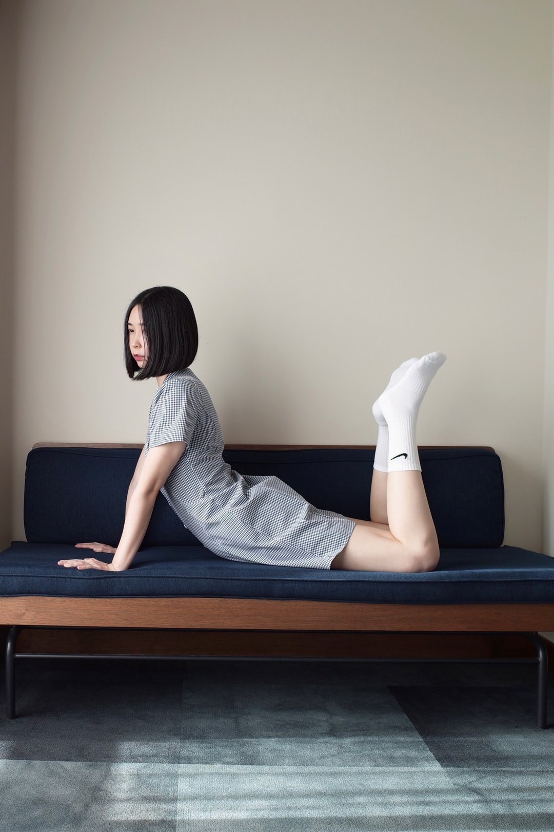 夏至 格纹短洋装 三色 - 洋装/连衣裙 - 聚酯纤维 多色