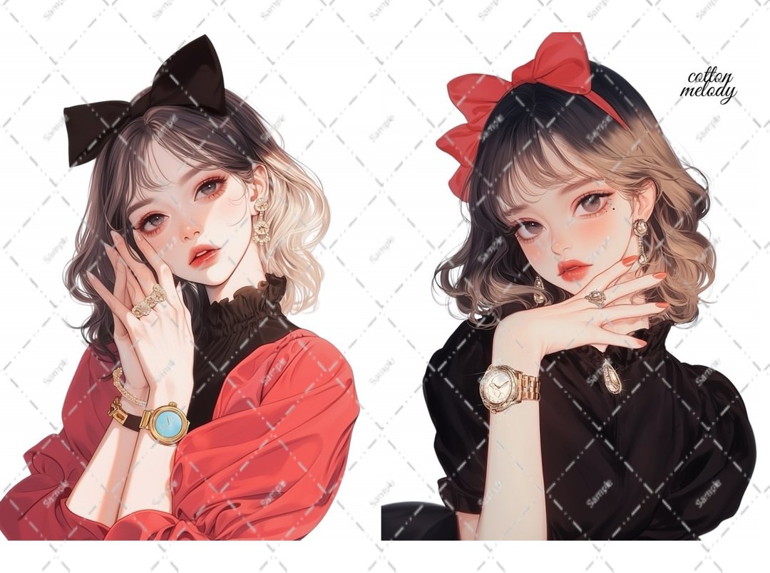 original sticker no.2404 人物贴纸 原创贴纸 原创人物贴纸 装饰贴纸 cotton melody - 贴纸 - 纸 