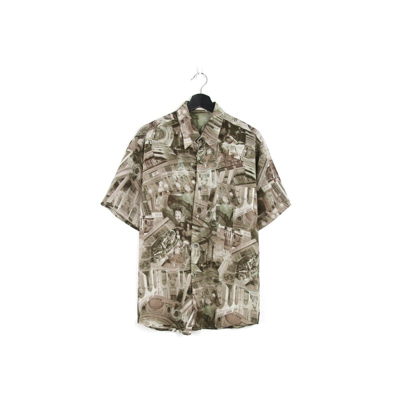 Back to Green- 短袖花衬衫 古典印象 /vintage shirts - 男装衬衫 - 聚酯纤维 