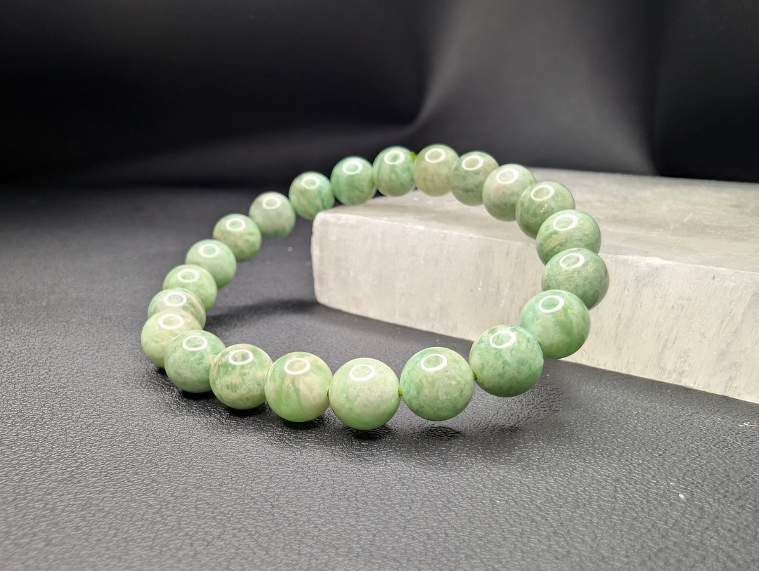 罕有绿色天河石 手串 手链 天然水晶 水晶手串 8.5mm 水晶手链 - 手链/手环 - 水晶 