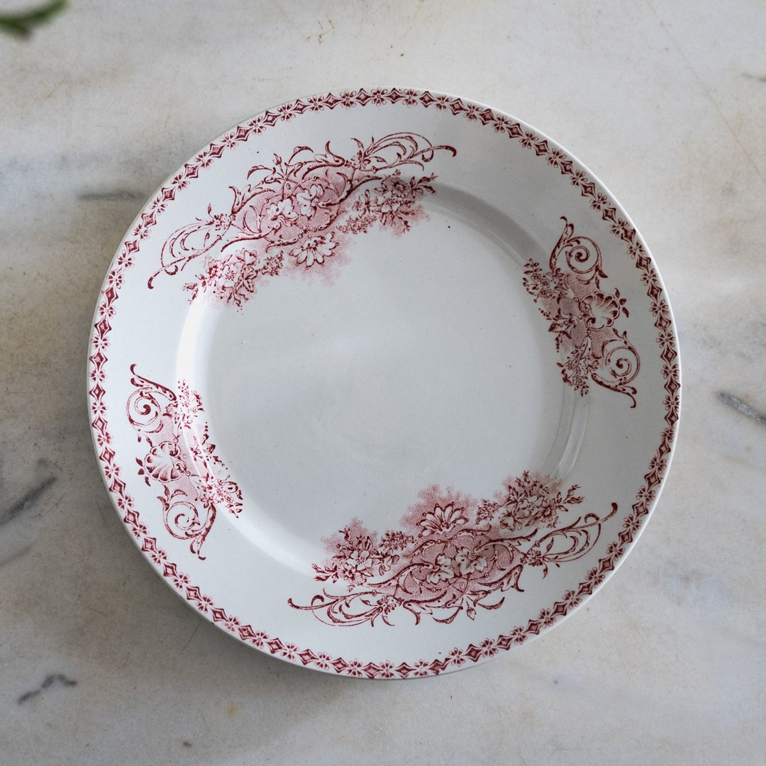 朱红餐盘 直径22.5cm - 盘子/餐盘/盘架 - 陶 