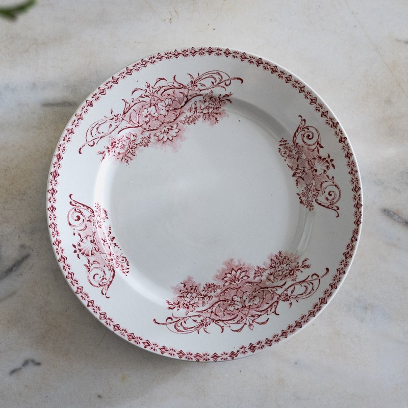 朱红餐盘 直径22.5cm - 盘子/餐盘/盘架 - 陶 