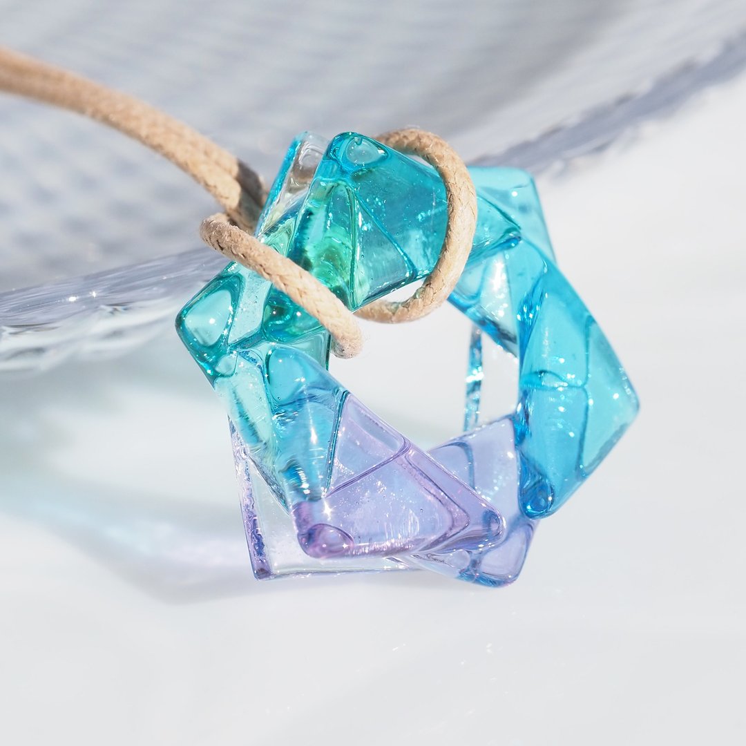 Konpeito Glass (Konpeito [Summer]) Necklace [Made-to-Order] - 项链 - 玻璃 蓝色