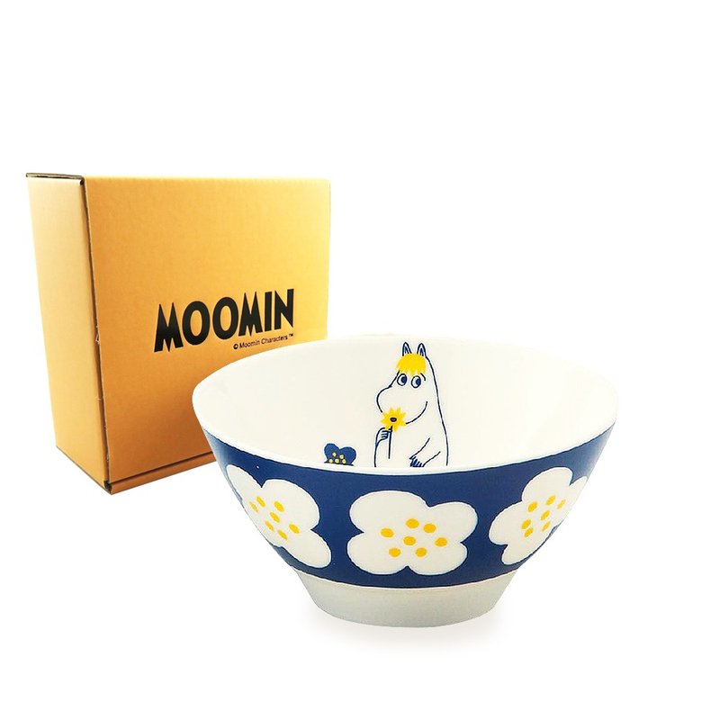 【日本山加yamaka】日本制moomin噜噜米彩绘陶瓷碗礼盒1入 (MM034 - 碗 - 瓷 白色