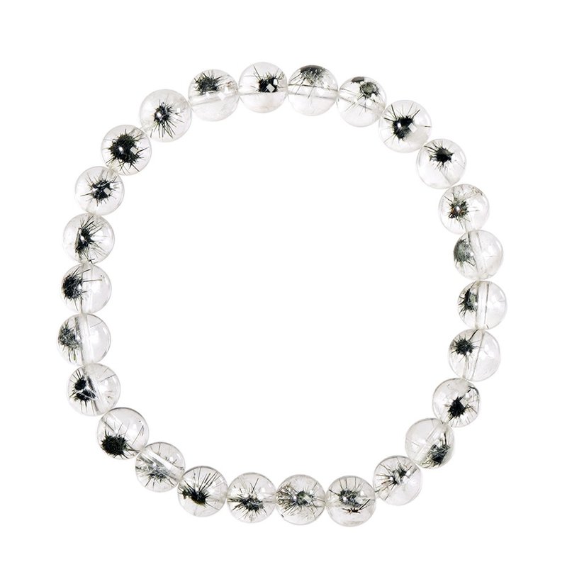 【正佳珠宝】海胆水晶 搜藏级海胆水晶 6.8-7.2mm 海胆水晶手珠 - 手链/手环 - 半宝石 多色