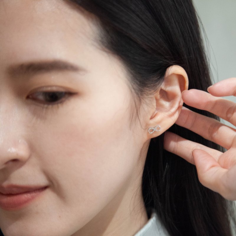 无限infinity耳环/纯银 - 耳环/耳夹 - 纯银 