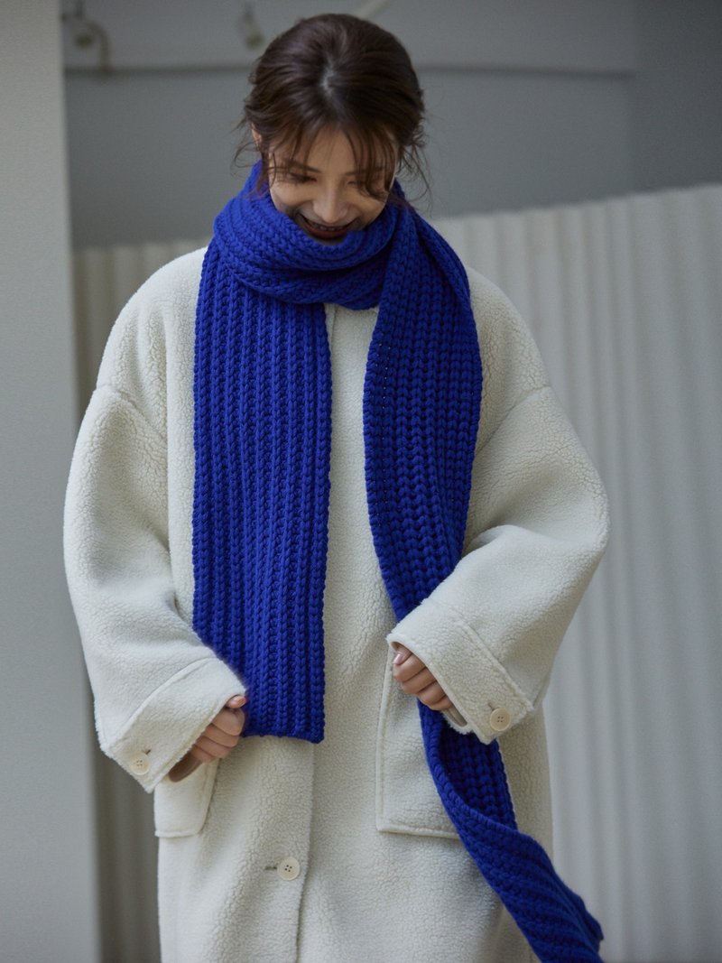 灰藍色  2色 全羊毛信的請來 人手一條圍巾大披肩 秋冬保暖長款 - 围巾/披肩 - 羊毛 蓝色