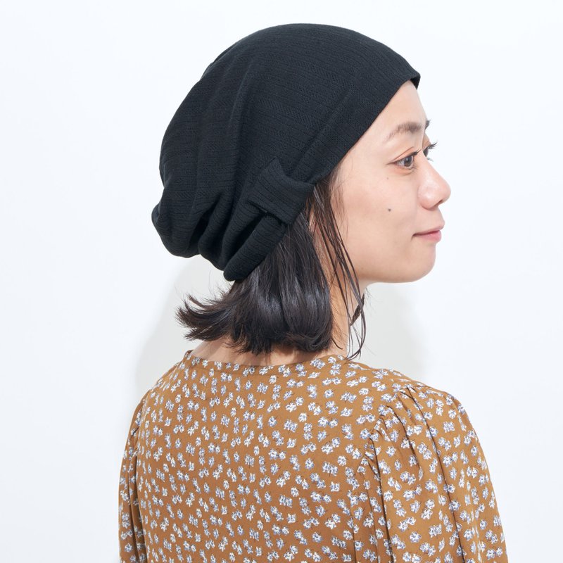棉质无檐小便帽、化疗帽、休闲软帽、带饰时尚女式 - 帽子 - 棉．麻 