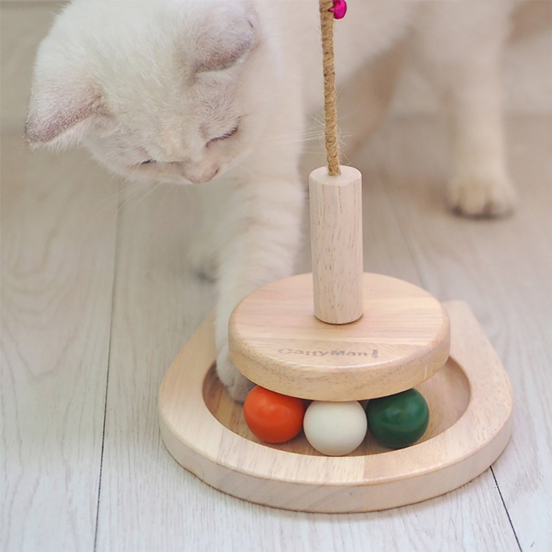 【日本CattyMan】木制木天蓼益智球猫抓玩具 - 玩具 - 木头 