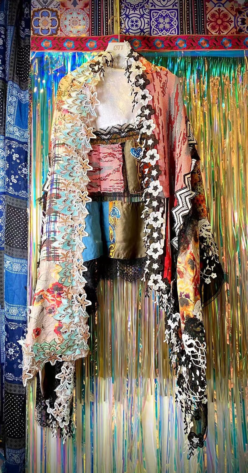 只此1件*彩虹撞色围巾Scarfスカーフ披肩shawl ショール* - 围巾/披肩 - 棉 多色
