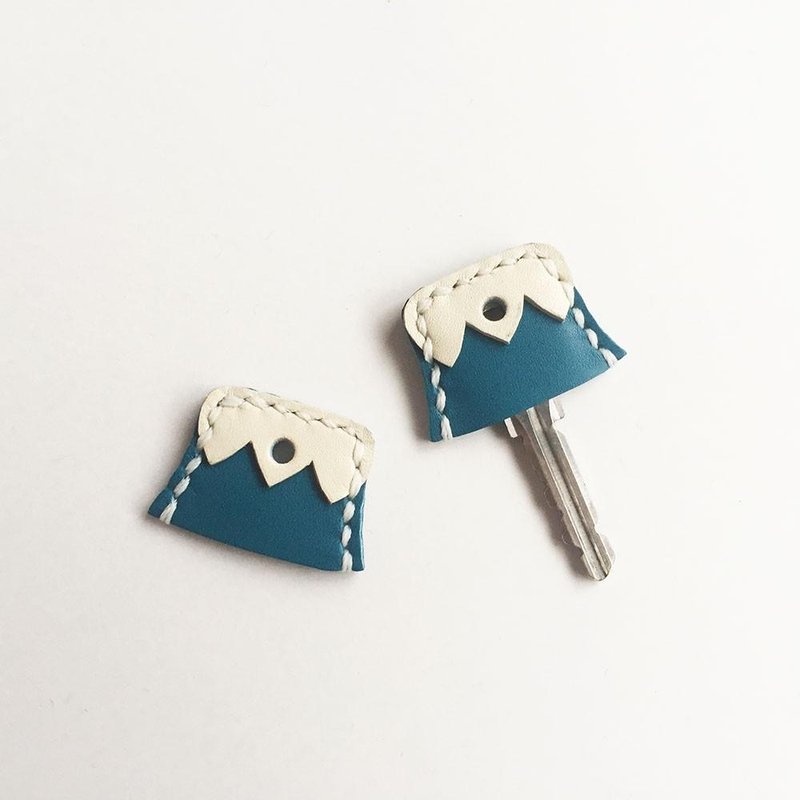 Mount Fuji key cover blue - 其他 - 真皮 蓝色