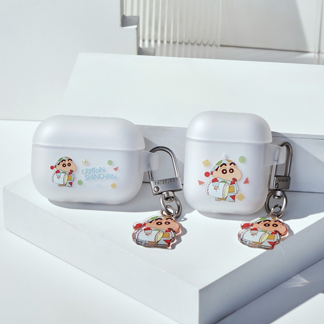 蜡笔小新睡衣小新系列强悍防摔 AirPods 保护套 (附吊饰) - 耳机收纳 - 塑料 多色