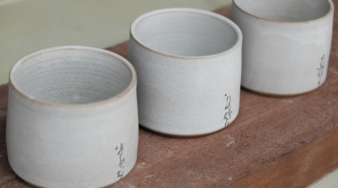 【还细胞生活】平静白符号杯   - 生活食器 陶杯 陶器 咖啡杯 - 其他杯子 - 陶 咖啡色