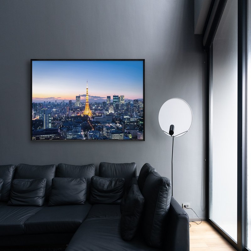 夜览东京铁塔 -画/客厅挂画/酒吧挂画/玄关挂画/民宿挂画/夜景 - 海报/装饰画/版画 - 其他材质 多色