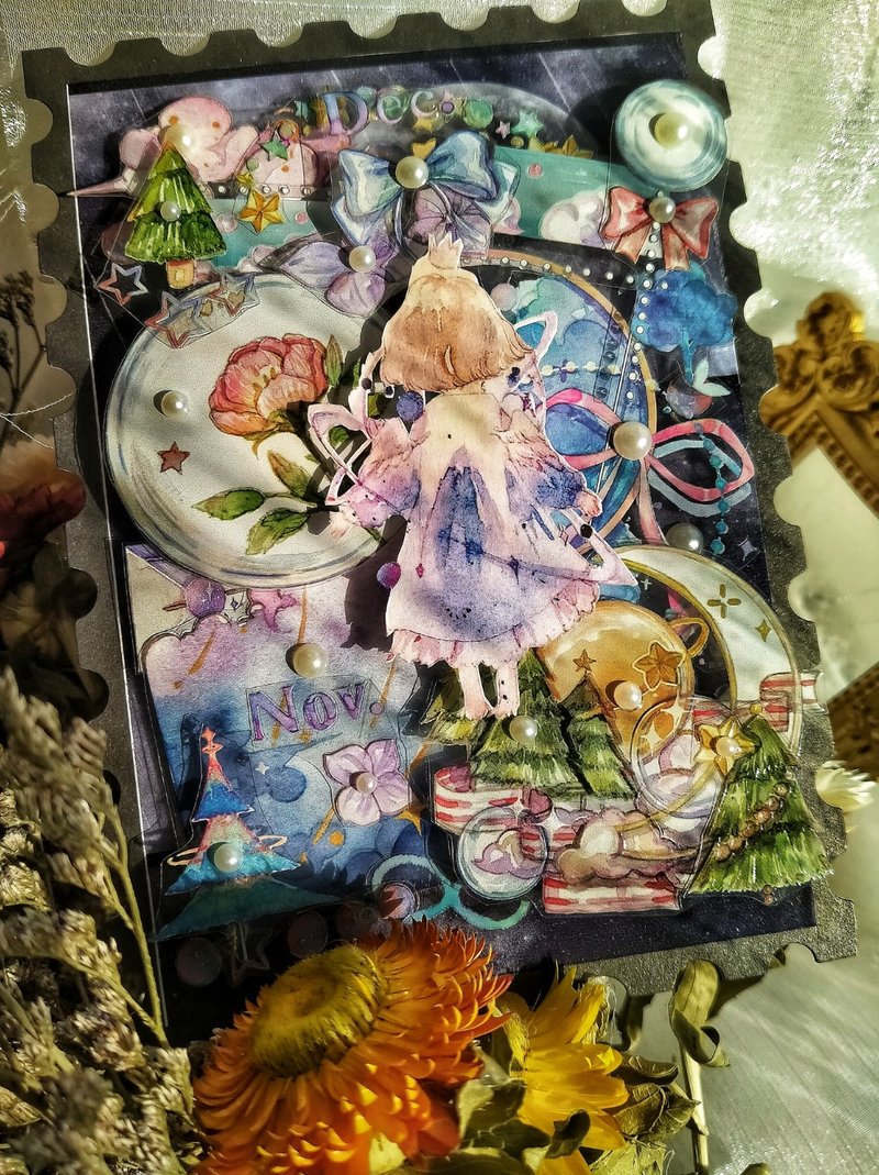 树之海 くも 水彩畫造景 和紙膠帶 10米卷 台灣製 - 纸胶带 - 其他材质 多色