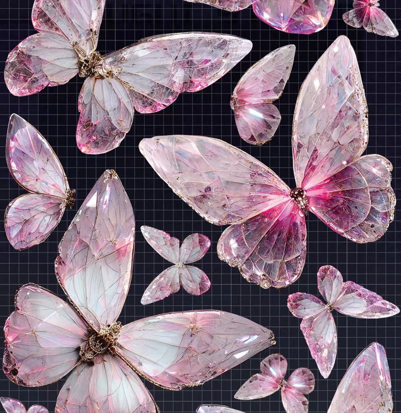 芭比之心 PET 紙膠帶 貝殼光 10米卷 - 纸胶带 - 其他材质 粉红色