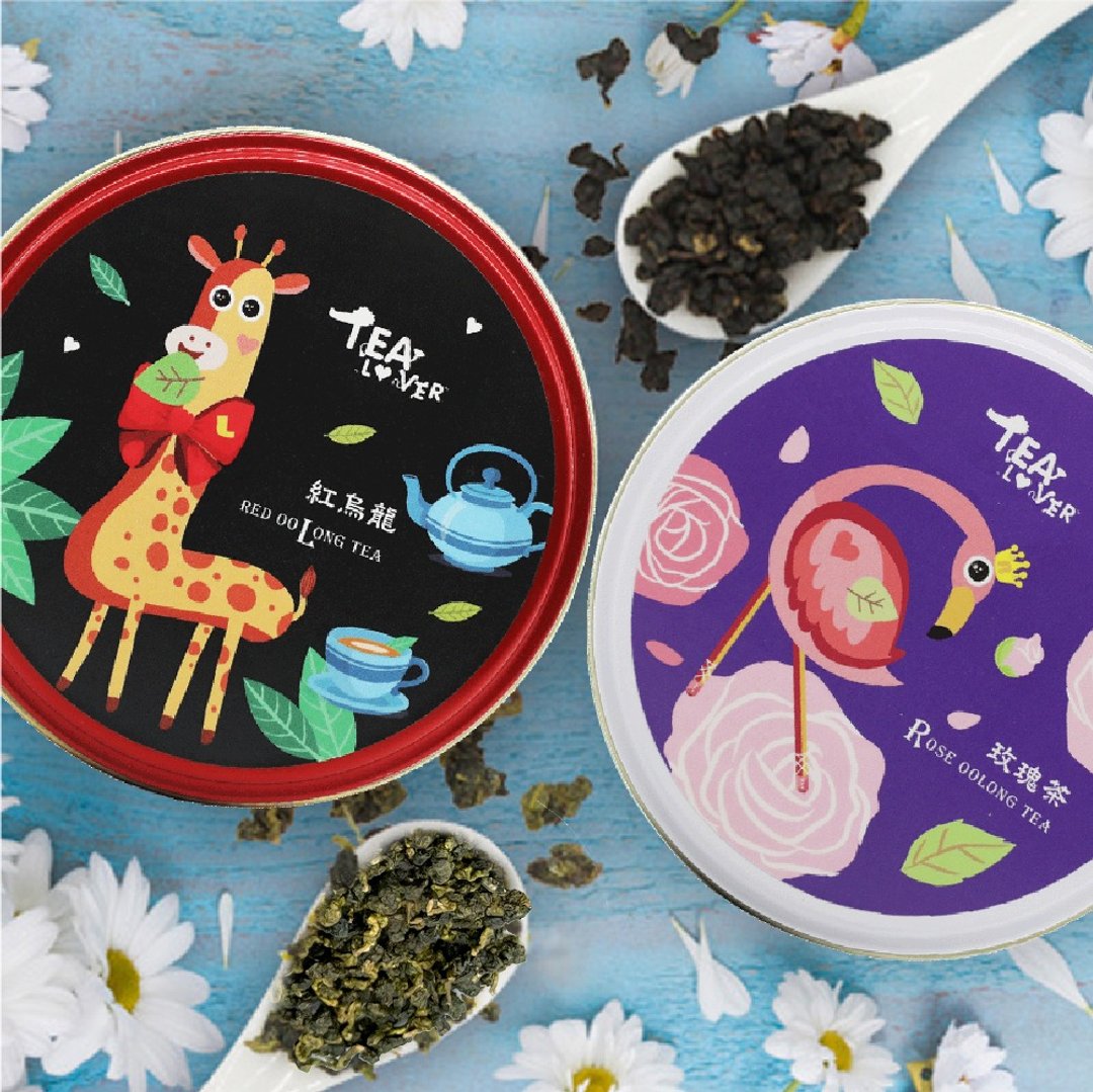 原片茶叶礼盒 红乌龙茶+玫瑰茶 2罐装 新凤鸣 Tea Lover动物派对 - 茶 - 其他材质 