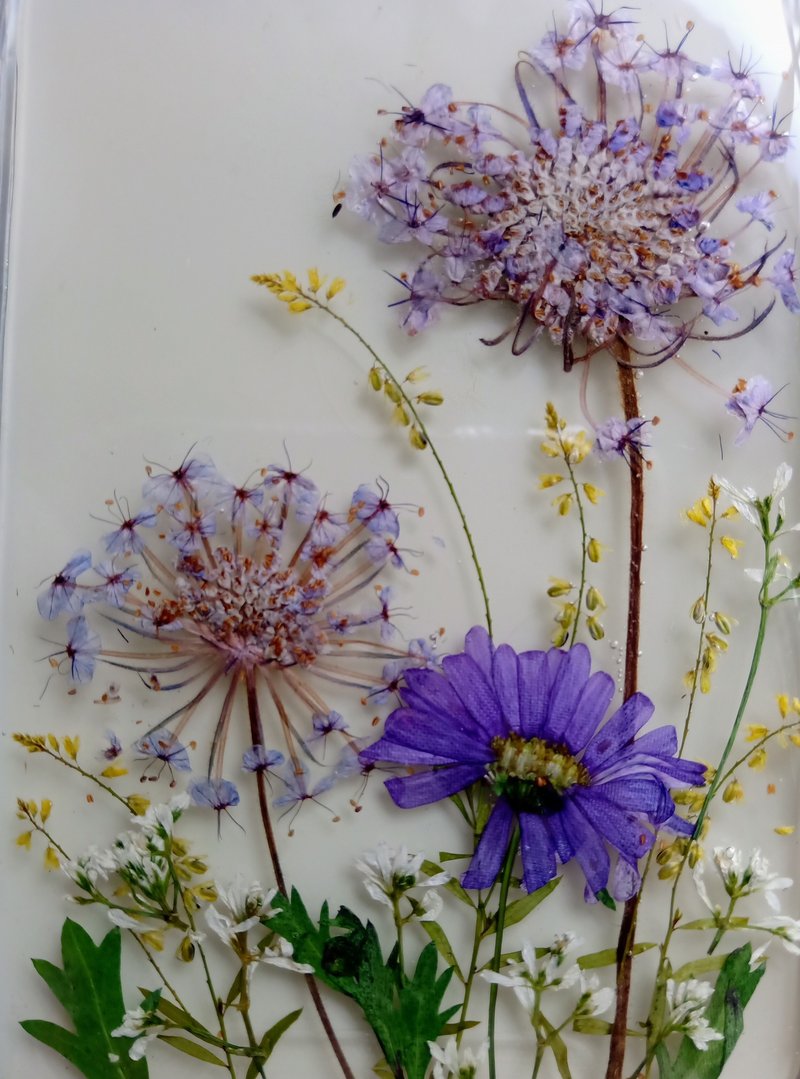 手作押花手机保护壳, 花开 - 手机壳/手机套 - 树脂 多色