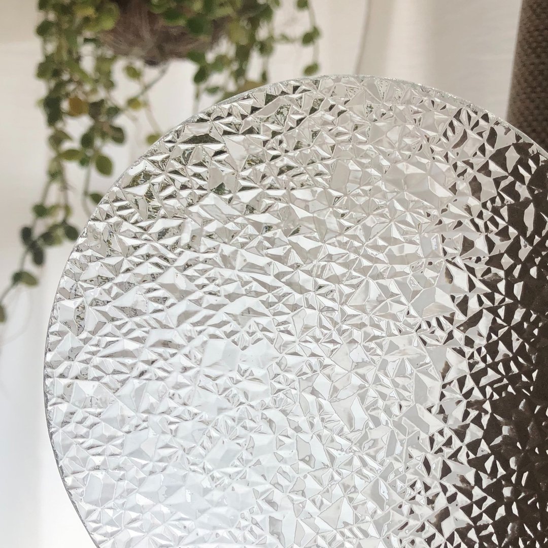【纸镇】8cm 圆形 / 钻石花复古压花玻璃 - 其他 - 玻璃 
