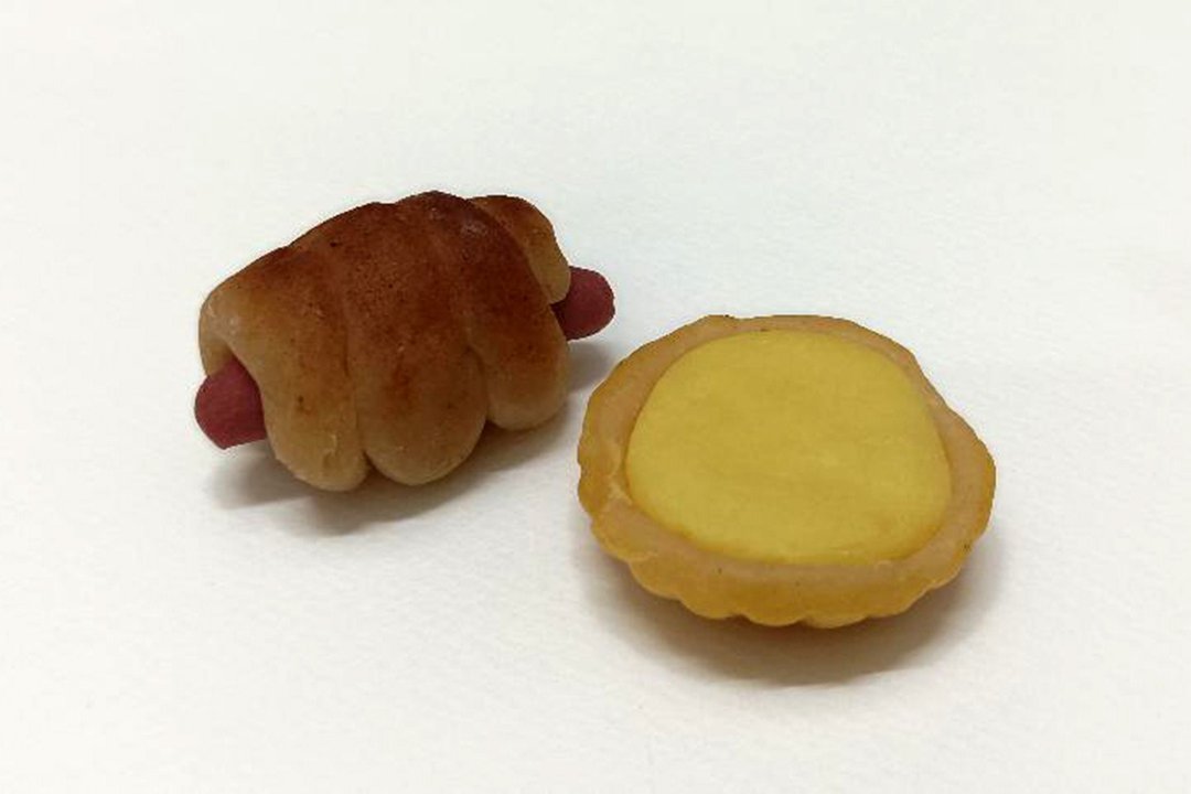 迷你肠仔包+蛋挞手工皂 - 肥皂/手工皂 - 其他材质 黄色