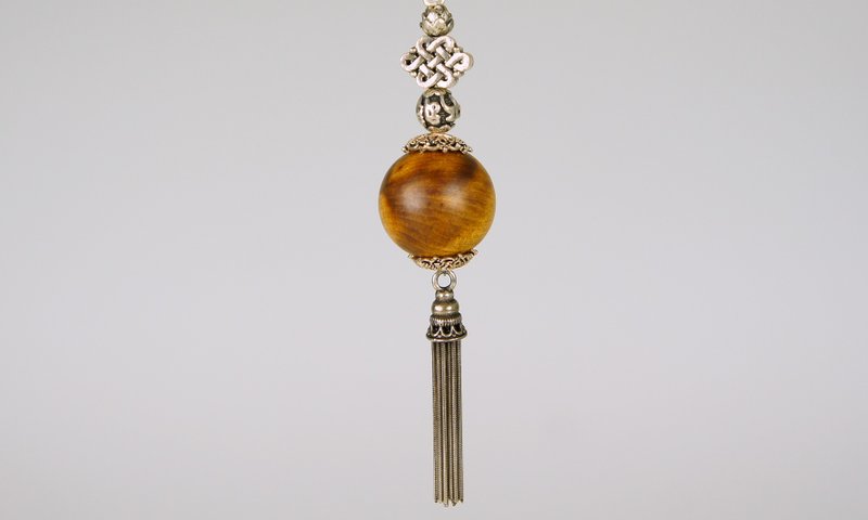 CYPRESS 肖楠瘤花木质链坠 - 项链 - 木头 咖啡色