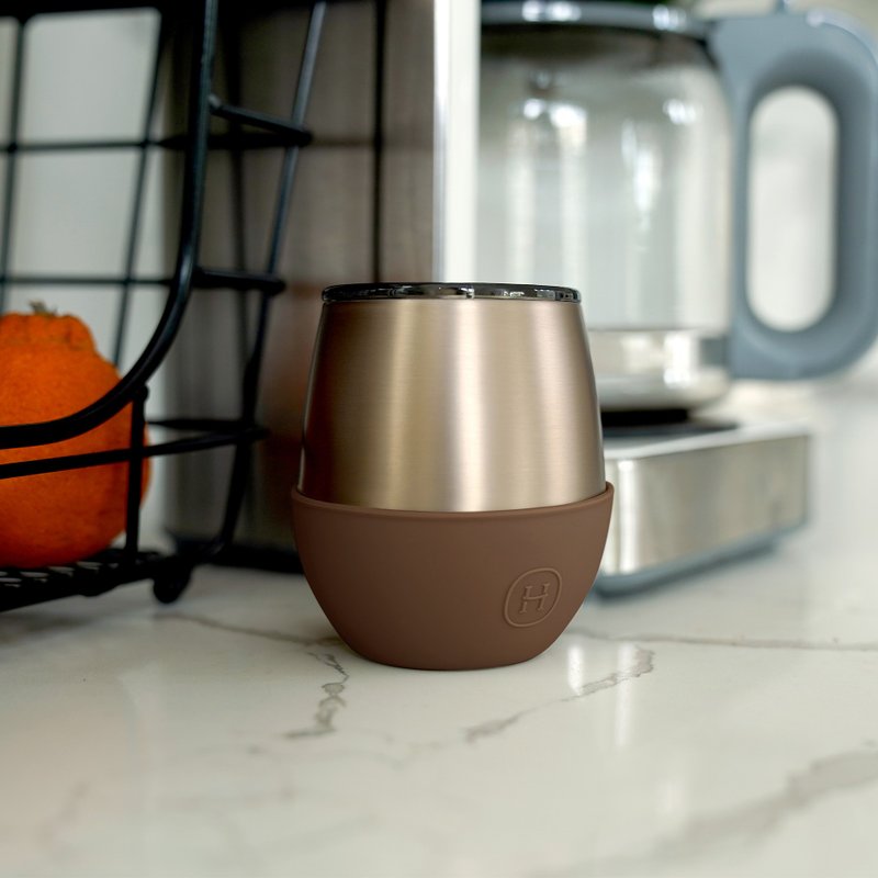 绝美沙漠钛金色泽 | 双层随行保温杯 | 冷杉杯-摩卡 240ml - 保温瓶/保温杯 - 不锈钢 金色