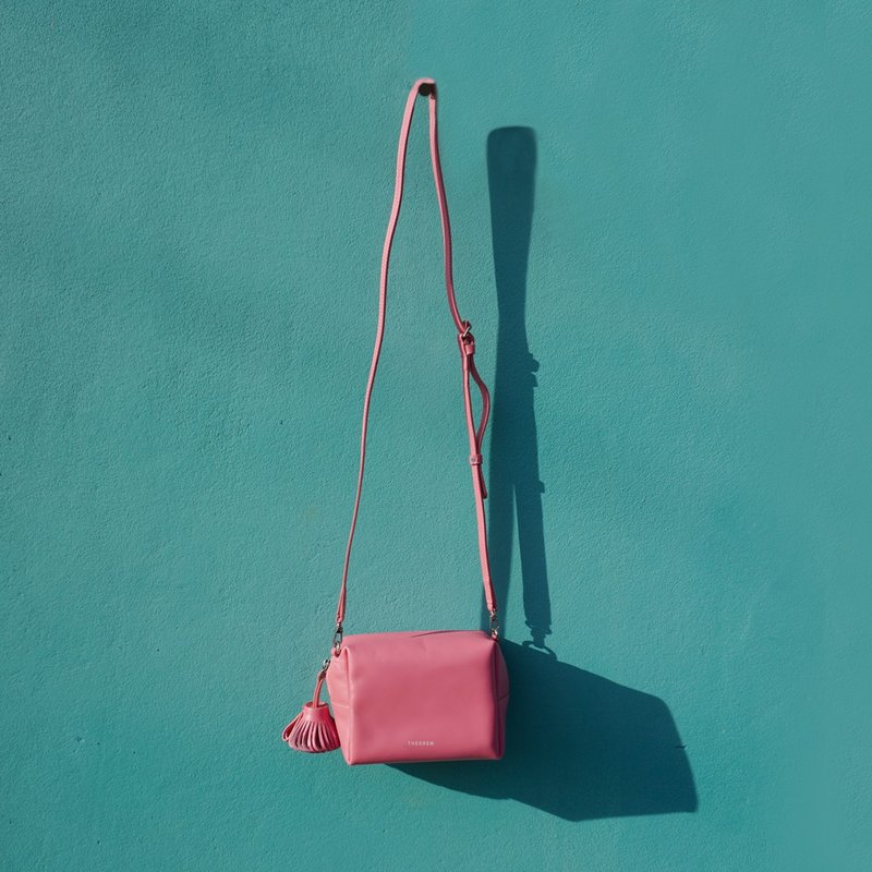 SEMI GAMMA 斜背包 手工制 真皮斜背 - Innuendo Pink - 手提包/手提袋 - 真皮 粉红色