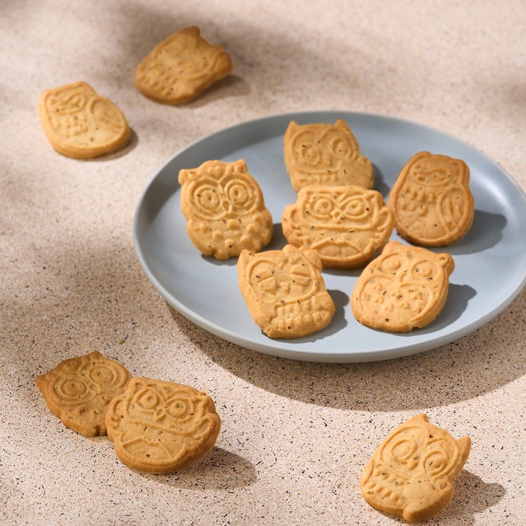 【饼干学院】猫头鹰造型红茶饼干180g BlackTea Biscuit (单片包) - 零食/点心 - 新鲜食材 橘色