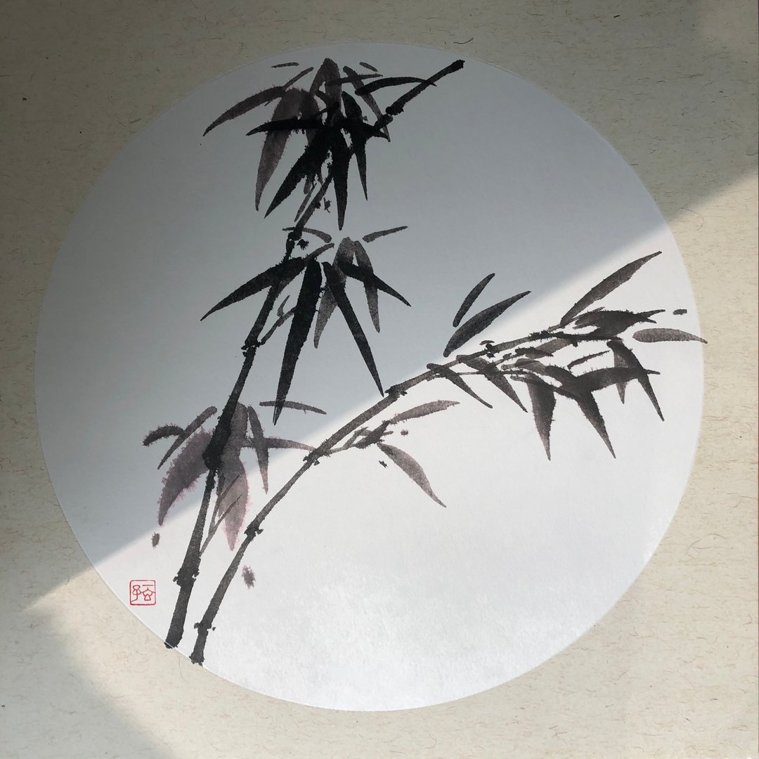 墨竹 国画 原画 水墨画 - 海报/装饰画/版画 - 纸 黑色
