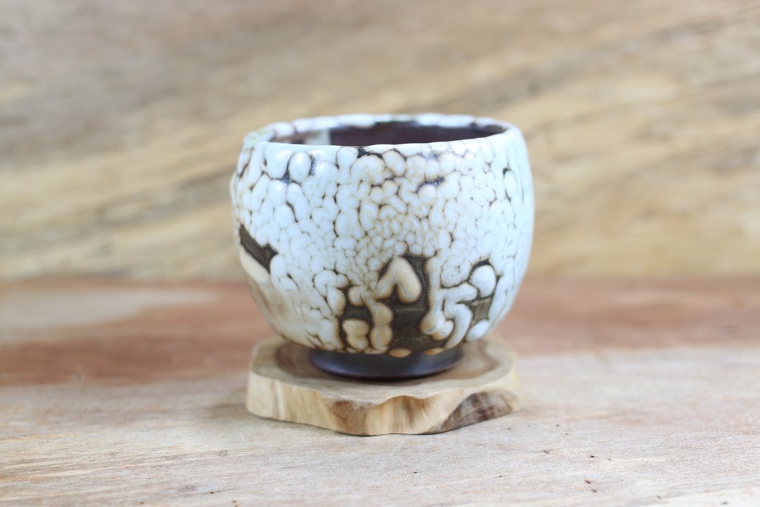 【沐春生活】纯手拉坏 柴烧志野釉茶碗 陶艺名家叶敏祥手工作品 - 茶具/茶杯 - 陶 