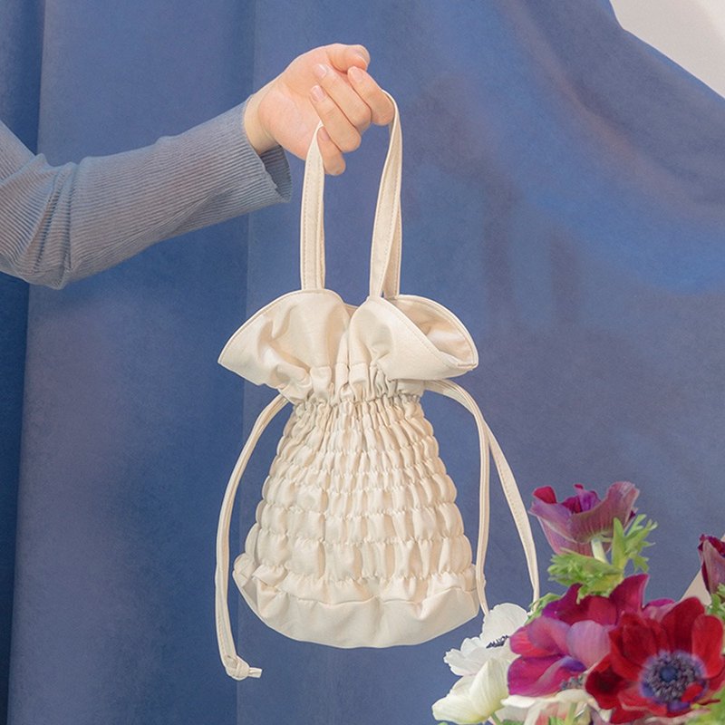 O-EL BAG white - 束口袋双肩包 - 其他材质 白色