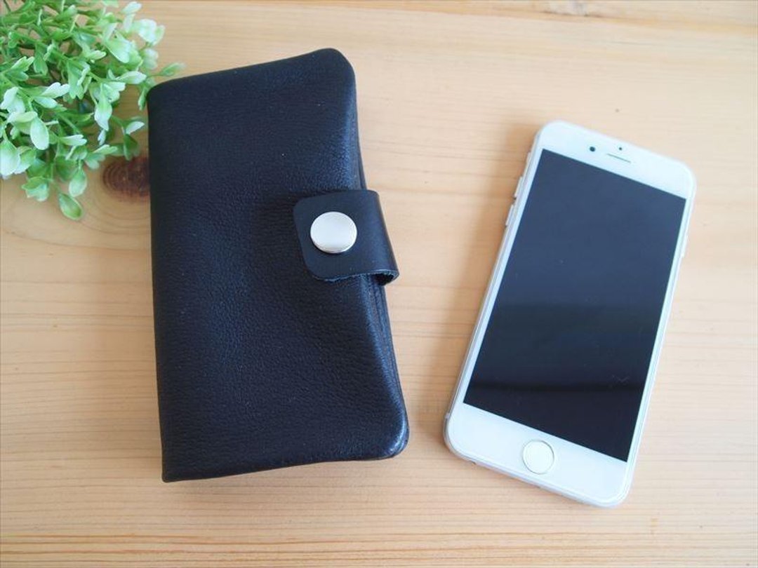 [Made to order classic black] Pig leather soft smartphone case [Multi-model] Leather cover [iphone6, xperia, galaxy] Black - 其他 - 真皮 黑色