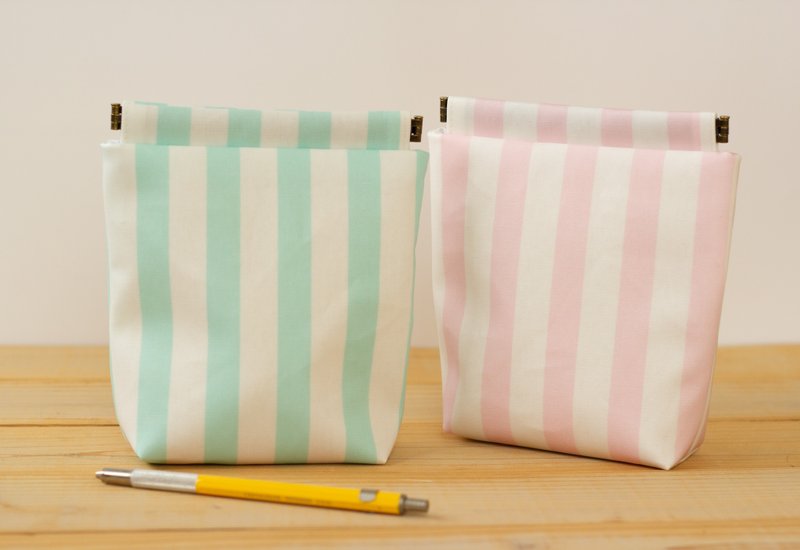 小袋 No.51 - 化妆包/杂物包 - 棉．麻 粉红色