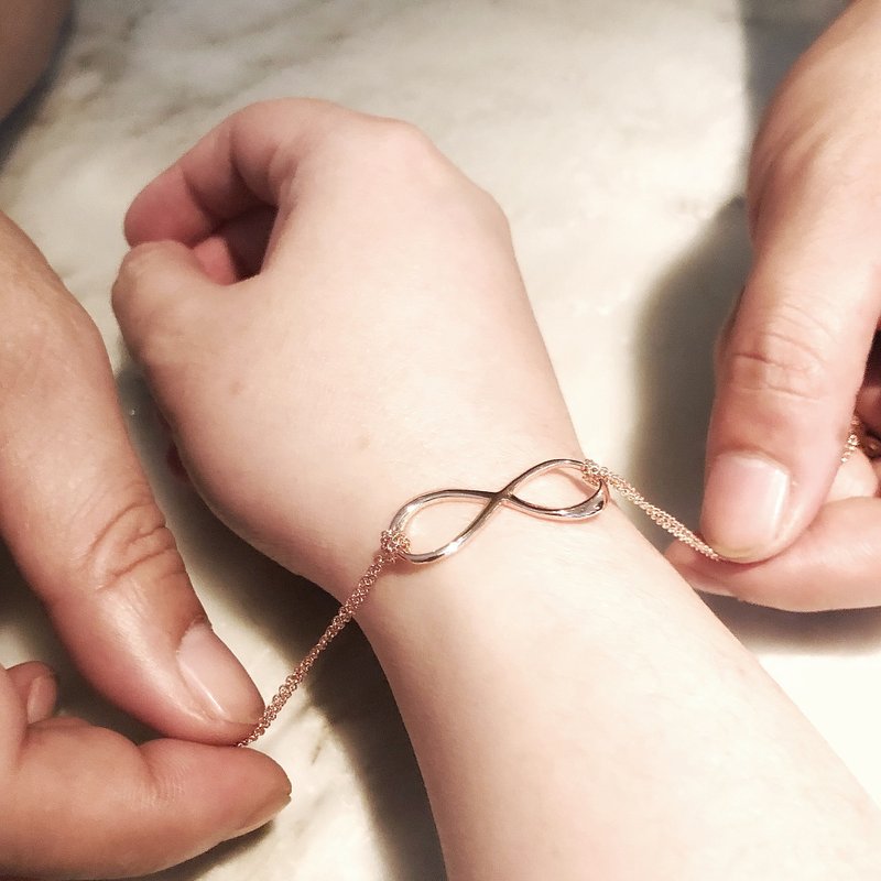 爱。无限 手链 Infinity。Love Bracelet  - 手链/手环 - 其他金属 金色