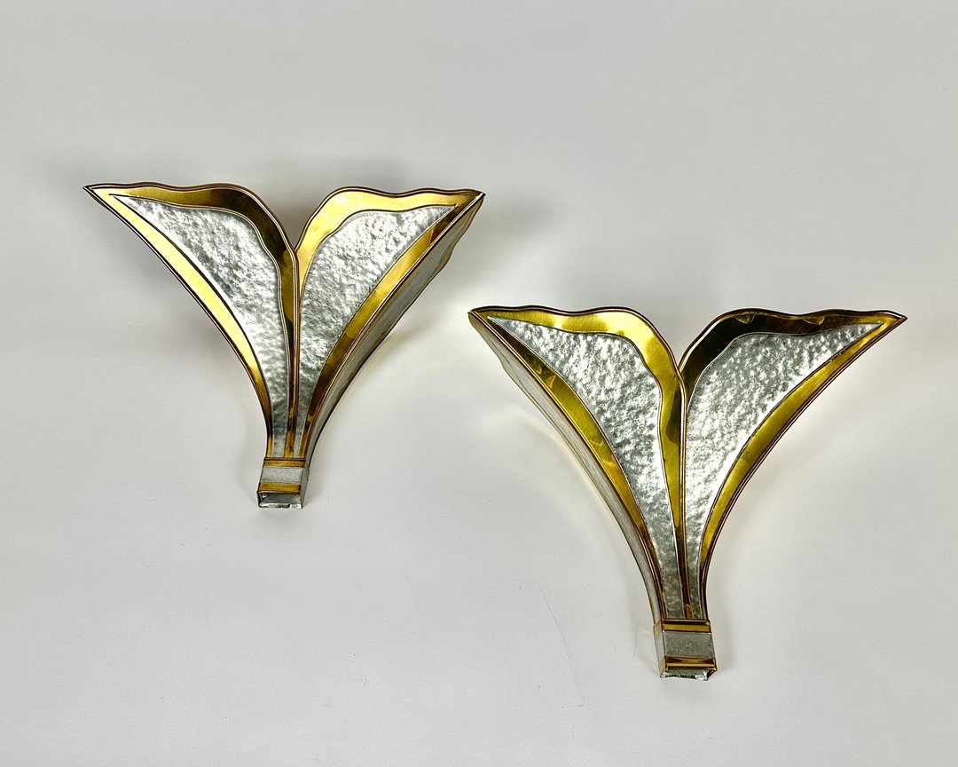 法国 20 世纪 70 年代 Henri Fernandez 为 Honoré 设计的复古壁 - 灯具/灯饰 - 其他金属 金色