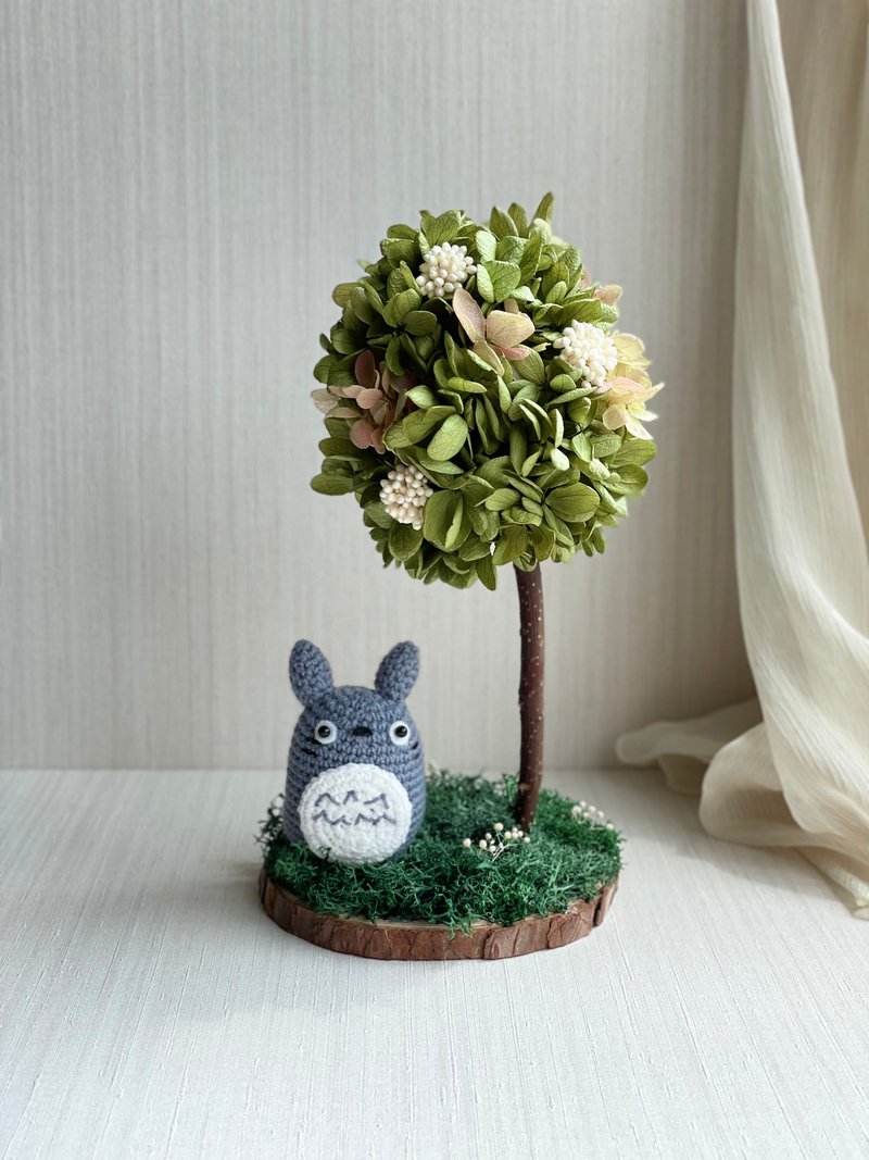 龙猫 豆豆龙 小煤炭 永生花树球 - 干燥花/捧花 - 植物．花 