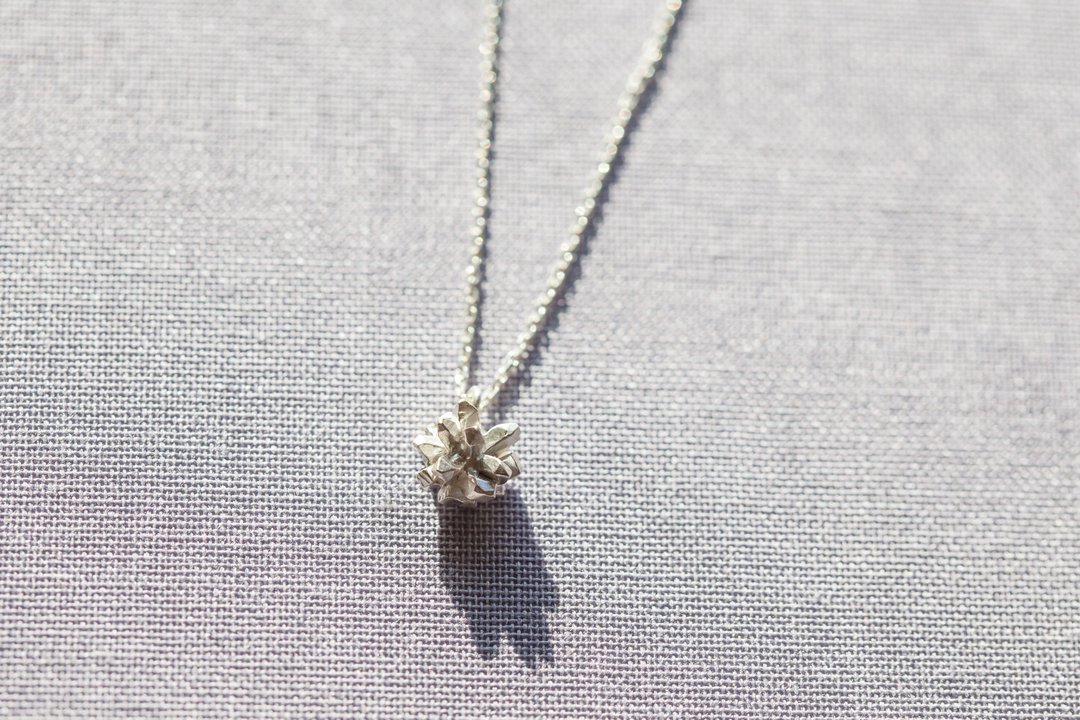 接单订制 矿石结晶系列-纯银小矿物项链 - 项链 - 纯银 银色